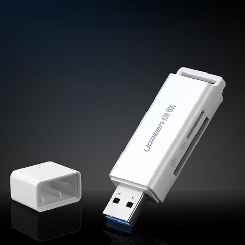 Czytnik kart pamięci TF SD pod USB 3.0 biały Czytnik kart pamięci TF SD pod USB 3.0 biały