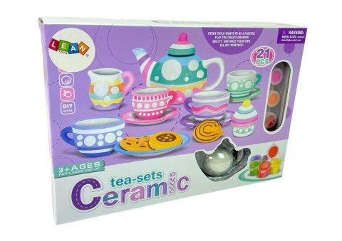 Zestaw Do Herbaty DIY Do Malowania Farby Porcelana Ciasteczka Zestaw Do Herbaty DIY Do Malowania Farby Porcelana Ciasteczka
