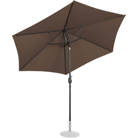 Parasol ogrodowy okrągły duży uchylny z korbką śr. 300 cm brązowy Parasol ogrodowy okrągły duży uchylny z korbką śr. 300 cm brązowy