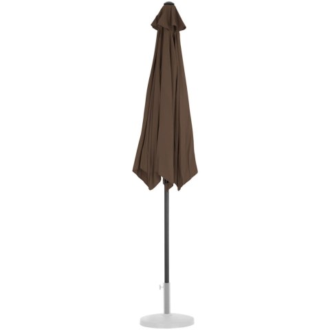 Parasol ogrodowy okrągły duży uchylny z korbką śr. 300 cm brązowy Parasol ogrodowy okrągły duży uchylny z korbką śr. 300 cm brązowy