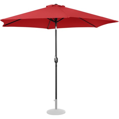 Parasol ogrodowy okrągły duży uchylny z korbką śr. 300 cm czerwony Parasol ogrodowy okrągły duży uchylny z korbką śr. 300 cm czerwony