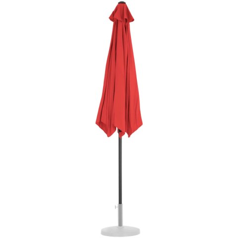 Parasol ogrodowy okrągły duży uchylny z korbką śr. 300 cm czerwony Parasol ogrodowy okrągły duży uchylny z korbką śr. 300 cm czerwony