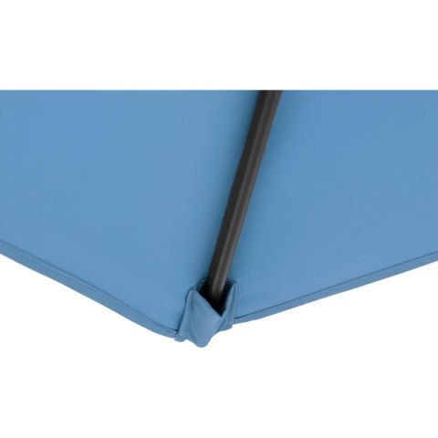 Parasol ogrodowy okrągły duży uchylny z korbką śr. 300 cm niebieski Parasol ogrodowy okrągły duży uchylny z korbką śr. 300 cm niebieski