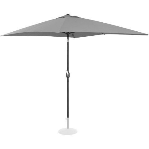 Parasol ogrodowy prostokątny uchylny z korbką 200 x 300 cm ciemnoszary Parasol ogrodowy prostokątny uchylny z korbką 200 x 300 cm ciemnoszary
