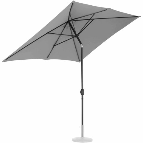 Parasol ogrodowy prostokątny uchylny z korbką 200 x 300 cm ciemnoszary Parasol ogrodowy prostokątny uchylny z korbką 200 x 300 cm ciemnoszary