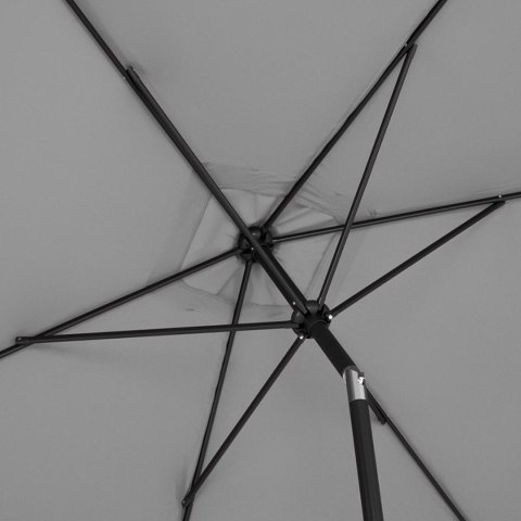 Parasol ogrodowy prostokątny uchylny z korbką 200 x 300 cm ciemnoszary Parasol ogrodowy prostokątny uchylny z korbką 200 x 300 cm ciemnoszary