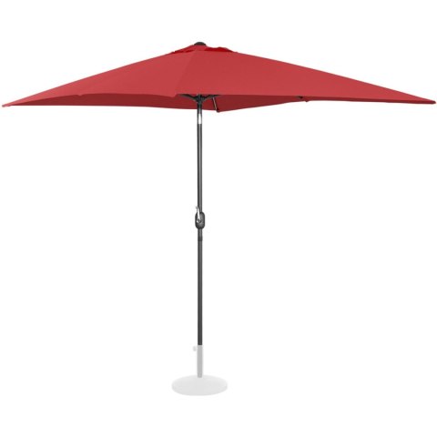 Parasol ogrodowy tarasowy prostokątny z korbką 200 x 300 cm bordowy Parasol ogrodowy tarasowy prostokątny z korbką 200 x 300 cm bordowy