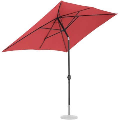 Parasol ogrodowy tarasowy prostokątny z korbką 200 x 300 cm bordowy Parasol ogrodowy tarasowy prostokątny z korbką 200 x 300 cm bordowy