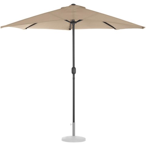 Półparasol przyścienny balkonowy tarasowy półokrągły 270 x 135 cm kremowy Półparasol przyścienny balkonowy tarasowy półokrągły 270 x 135 cm kremowy