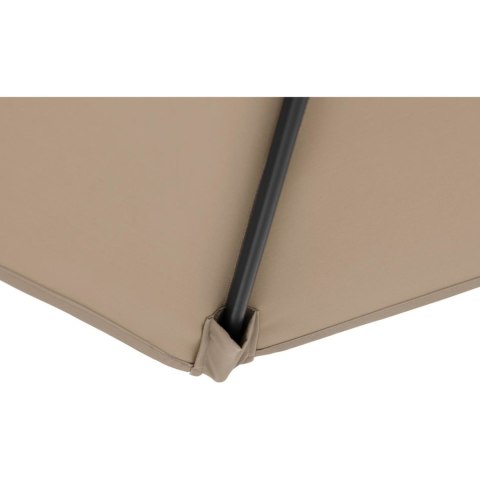 Półparasol przyścienny balkonowy tarasowy półokrągły 270 x 135 cm kremowy Półparasol przyścienny balkonowy tarasowy półokrągły 270 x 135 cm kremowy