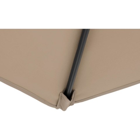 Półparasol przyścienny balkonowy tarasowy półokrągły 270 x 135 cm szarobrązowy Półparasol przyścienny balkonowy tarasowy półokrągły 270 x 135 cm szarobrązowy