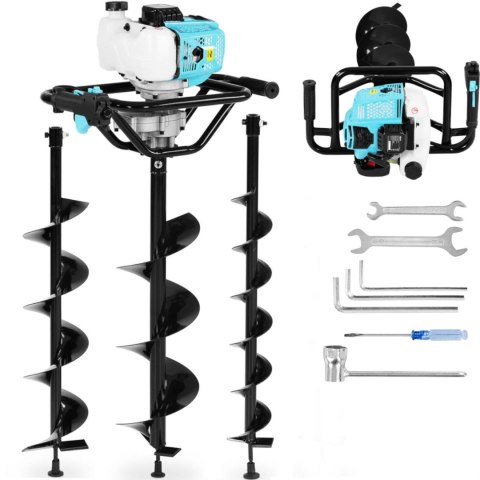 Świder spalinowy wiertnica glebowa 2.1 kW 1.2 l + 3 wiertła Świder spalinowy wiertnica glebowa 2.1 kW 1.2 l + 3 wiertła
