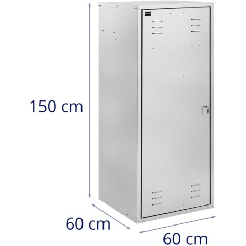 Szafka na siodło sprzęt jeździecki ze stali ocynkowanej 60 x 60 x 150 cm Szafka na siodło sprzęt jeździecki ze stali ocynkowanej 60 x 60 x 150 cm