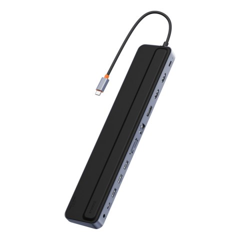 12w1 HUB podstawka pod notebooka USB-C USB-A DP HDMI SD TF RJ45 3.5mm jack PD 100W szary 12w1 HUB podstawka pod notebooka USB-C USB-A DP HDMI SD TF RJ45 3.5mm jack PD 100W szary