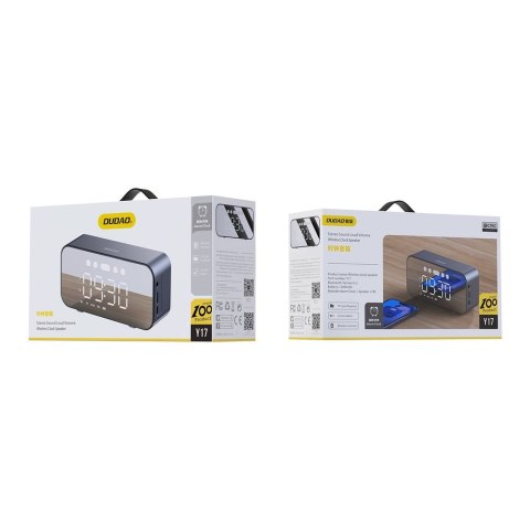 6w1 Zegarek budzik radio FM głośnik Bluetooth AUX czytnik kart TF SD srebrny 6w1 Zegarek budzik radio FM głośnik Bluetooth AUX czytnik kart TF SD srebrny