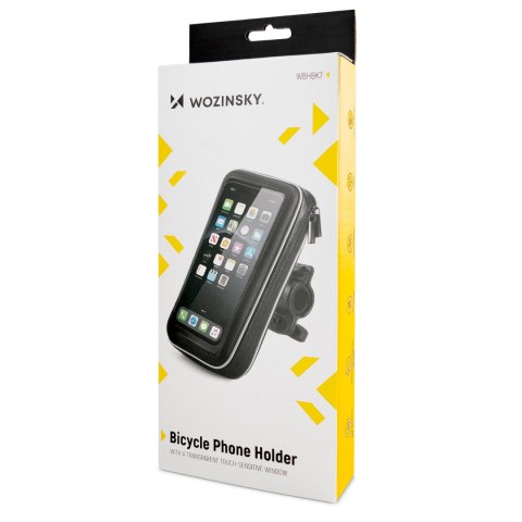 Etui na telefon z uchwytem na kierownicę do roweru motocykla hulajnogi czarny Etui na telefon z uchwytem na kierownicę do roweru motocykla hulajnogi czarny