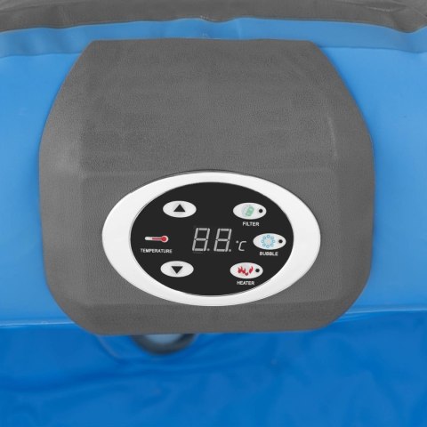 Jacuzzi ogrodowe dmuchane 100 dysz masujących 2 osobowe 550 l niebiesko - szare Jacuzzi ogrodowe dmuchane 100 dysz masujących 2 osobowe 550 l niebiesko - szare