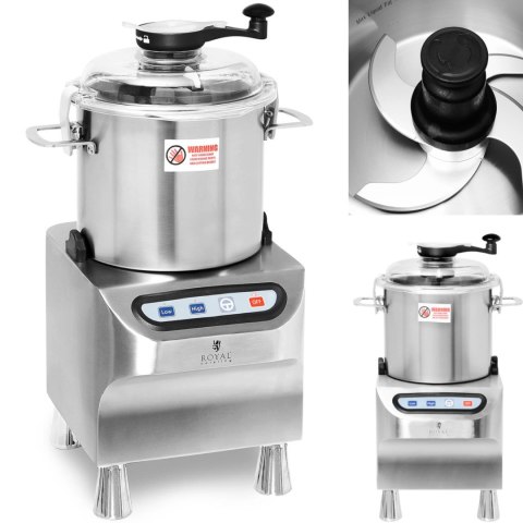 Kuter wilk gastronomiczny do siekania mielenia krojenia mięsa warzyw 8 l 1500/2800 obr./min 800 W Kuter wilk gastronomiczny do siekania mielenia krojenia mięsa warzyw 8 l 1500/2800 obr./min 800 W