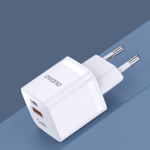 Ładowarka sieciowa GaN 33W PPS USB-C USB-A biała Ładowarka sieciowa GaN 33W PPS USB-C USB-A biała