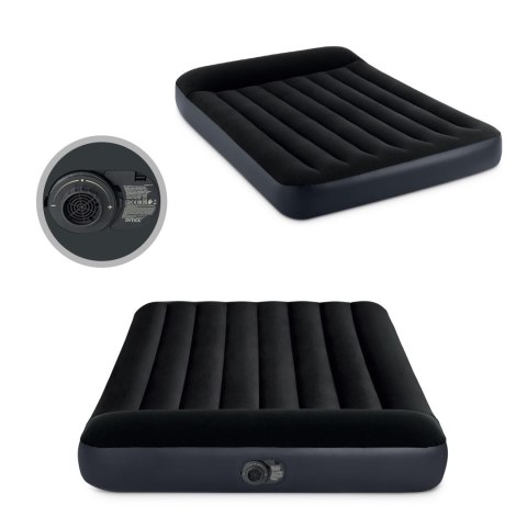 Materac dmuchany z pompką łóżko welur Intex 64148ND Materac dmuchany z pompką łóżko welur Intex 64148ND