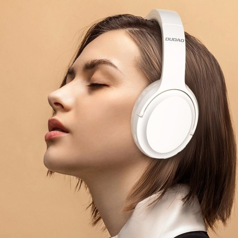 Słuchawki nauszne bezprzewodowe ANC Bluetooth 5.3 białe Słuchawki nauszne bezprzewodowe ANC Bluetooth 5.3 białe