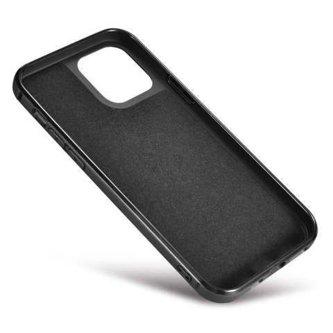 Etui pokryte naturalną skórą do iPhone 12 Pro Max Leather Oil Wax czarny Etui pokryte naturalną skórą do iPhone 12 Pro Max Leather Oil Wax czarny