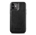 Etui pokryte naturalną skórą do iPhone 12 mini Leather Oil Wax czarny