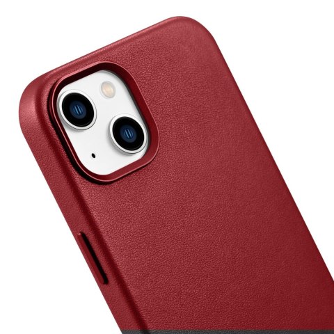 Etui z naturalnej skóry do iPhone 14 MagSafe Case Leather pokrowiec bordowy Etui z naturalnej skóry do iPhone 14 MagSafe Case Leather pokrowiec bordowy