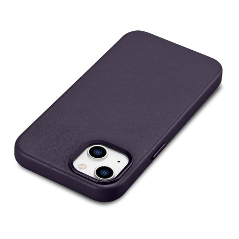 Etui z naturalnej skóry do iPhone 14 MagSafe Case Leather pokrowiec fioletowy Etui z naturalnej skóry do iPhone 14 MagSafe Case Leather pokrowiec fioletowy