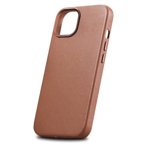 Etui z naturalnej skóry do iPhone 14 MagSafe Case Leather pokrowiec jasny brąz Etui z naturalnej skóry do iPhone 14 MagSafe Case Leather pokrowiec jasny brąz