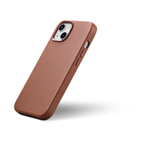 Etui z naturalnej skóry do iPhone 14 MagSafe Case Leather pokrowiec jasny brąz Etui z naturalnej skóry do iPhone 14 MagSafe Case Leather pokrowiec jasny brąz