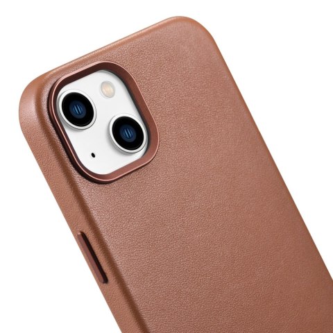 Etui z naturalnej skóry do iPhone 14 MagSafe Case Leather pokrowiec jasny brąz Etui z naturalnej skóry do iPhone 14 MagSafe Case Leather pokrowiec jasny brąz