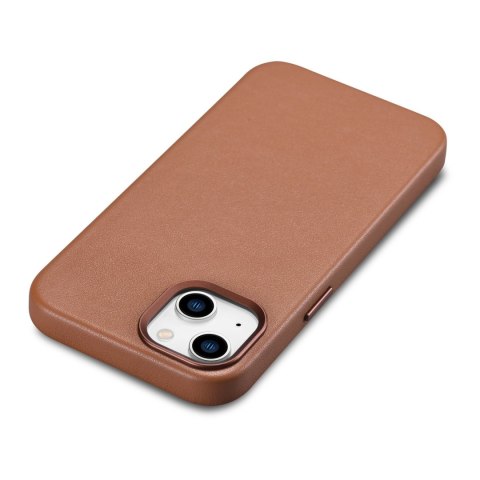 Etui z naturalnej skóry do iPhone 14 MagSafe Case Leather pokrowiec jasny brąz Etui z naturalnej skóry do iPhone 14 MagSafe Case Leather pokrowiec jasny brąz