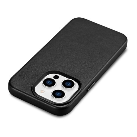 Pokrowiec etui z naturalnej skóry do iPhone 14 Pro Max MagSafe Case Leather czarny Pokrowiec etui z naturalnej skóry do iPhone 14 Pro Max MagSafe Case Leather czarny