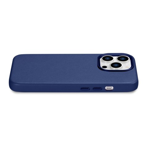 Pokrowiec etui z naturalnej skóry do iPhone 14 Pro MagSafe Case Leather niebieski Pokrowiec etui z naturalnej skóry do iPhone 14 Pro MagSafe Case Leather niebieski