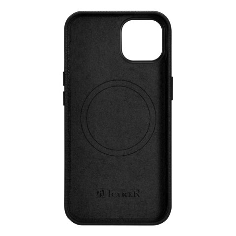 Skórzane etui iPhone 14 Plus magnetyczne z MagSafe Litchi Premium Leather Case czarny Skórzane etui iPhone 14 Plus magnetyczne z MagSafe Litchi Premium Leather Case czarny