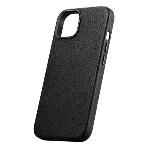 Skórzane etui iPhone 14 Plus magnetyczne z MagSafe Litchi Premium Leather Case czarny Skórzane etui iPhone 14 Plus magnetyczne z MagSafe Litchi Premium Leather Case czarny