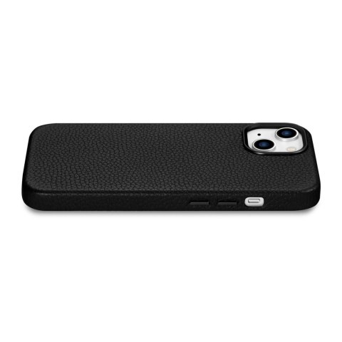 Skórzane etui iPhone 14 Plus magnetyczne z MagSafe Litchi Premium Leather Case czarny Skórzane etui iPhone 14 Plus magnetyczne z MagSafe Litchi Premium Leather Case czarny