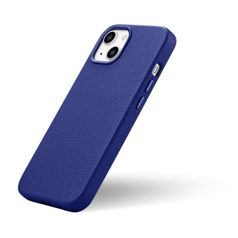 Skórzane etui iPhone 14 Plus magnetyczne z MagSafe Litchi Premium Leather Case granatowy Skórzane etui iPhone 14 Plus magnetyczne z MagSafe Litchi Premium Leather Case granatowy