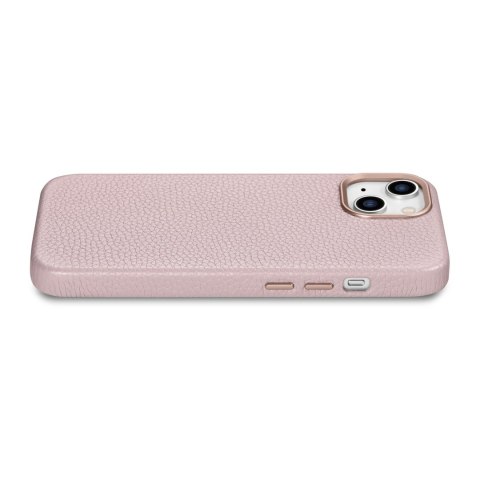 Skórzane etui iPhone 14 Plus magnetyczne z MagSafe Litchi Premium Leather Case różowy Skórzane etui iPhone 14 Plus magnetyczne z MagSafe Litchi Premium Leather Case różowy