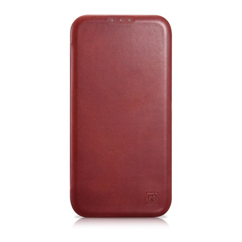 Skórzane etui iPhone 14 Plus z klapką magnetyczne MagSafe CE Oil Wax Premium Leather bordowy Skórzane etui iPhone 14 Plus z klapką magnetyczne MagSafe CE Oil Wax Premium Leather bordowy