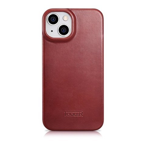 Skórzane etui iPhone 14 Plus z klapką magnetyczne MagSafe CE Oil Wax Premium Leather bordowy Skórzane etui iPhone 14 Plus z klapką magnetyczne MagSafe CE Oil Wax Premium Leather bordowy