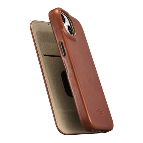 Skórzane etui iPhone 14 Plus z klapką magnetyczne MagSafe CE Oil Wax Premium Leather brązowy Skórzane etui iPhone 14 Plus z klapką magnetyczne MagSafe CE Oil Wax Premium Leather brązowy