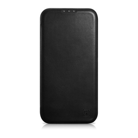 Skórzane etui iPhone 14 Plus z klapką magnetyczne MagSafe CE Oil Wax Premium Leather czarny Skórzane etui iPhone 14 Plus z klapką magnetyczne MagSafe CE Oil Wax Premium Leather czarny