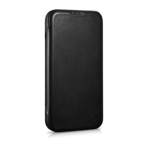 Skórzane etui iPhone 14 Plus z klapką magnetyczne MagSafe CE Oil Wax Premium Leather czarny Skórzane etui iPhone 14 Plus z klapką magnetyczne MagSafe CE Oil Wax Premium Leather czarny