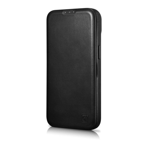 Skórzane etui iPhone 14 Plus z klapką magnetyczne MagSafe CE Oil Wax Premium Leather czarny Skórzane etui iPhone 14 Plus z klapką magnetyczne MagSafe CE Oil Wax Premium Leather czarny