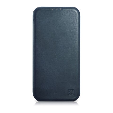 Skórzane etui iPhone 14 Plus z klapką magnetyczne MagSafe CE Oil Wax Premium Leather granatowy Skórzane etui iPhone 14 Plus z klapką magnetyczne MagSafe CE Oil Wax Premium Leather granatowy