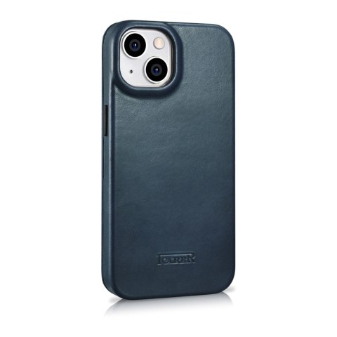 Skórzane etui iPhone 14 Plus z klapką magnetyczne MagSafe CE Oil Wax Premium Leather granatowy Skórzane etui iPhone 14 Plus z klapką magnetyczne MagSafe CE Oil Wax Premium Leather granatowy