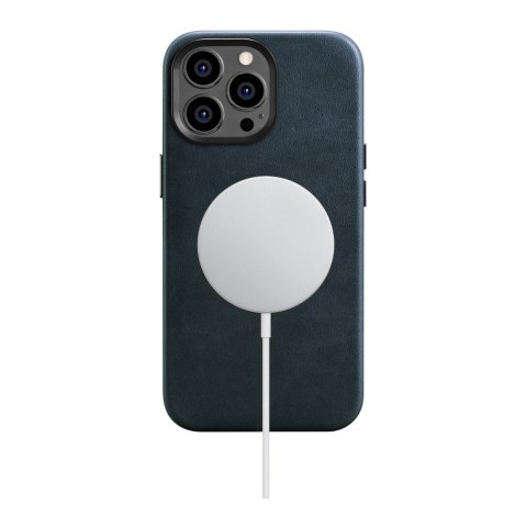 Skórzane etui iPhone 14 Pro Max magnetyczne z MagSafe Oil Wax Premium Leather Case granatowy Skórzane etui iPhone 14 Pro Max magnetyczne z MagSafe Oil Wax Premium Leather Case granatowy