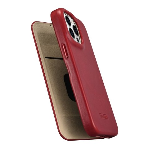 Skórzane etui iPhone 14 Pro z klapką magnetyczne MagSafe CE Oil Wax Premium Leather bordowy Skórzane etui iPhone 14 Pro z klapką magnetyczne MagSafe CE Oil Wax Premium Leather bordowy